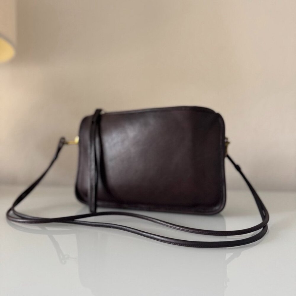 Vtg COACH NYC Era CASE BAG 9931Brown Leather Crossbody Made in New York City USA
